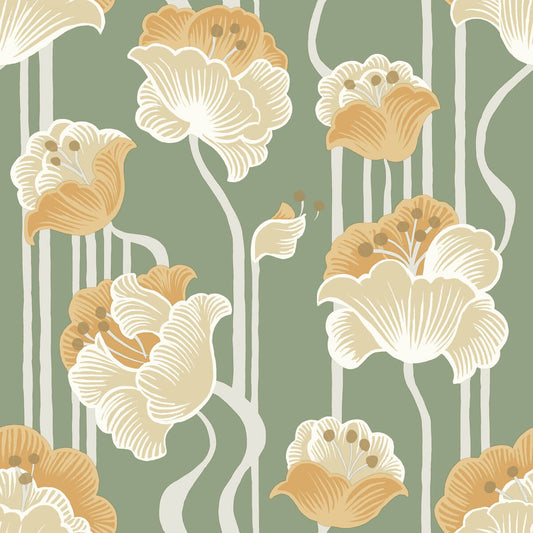 Shirley Deco Floral Peel & Stick Wallpaper