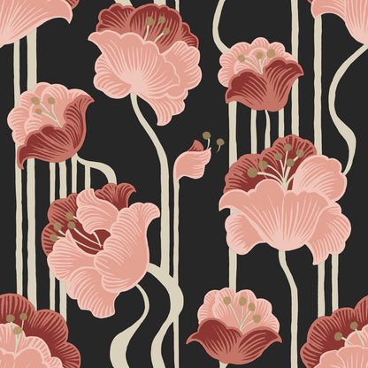 Shirley Deco Floral Peel & Stick Wallpaper
