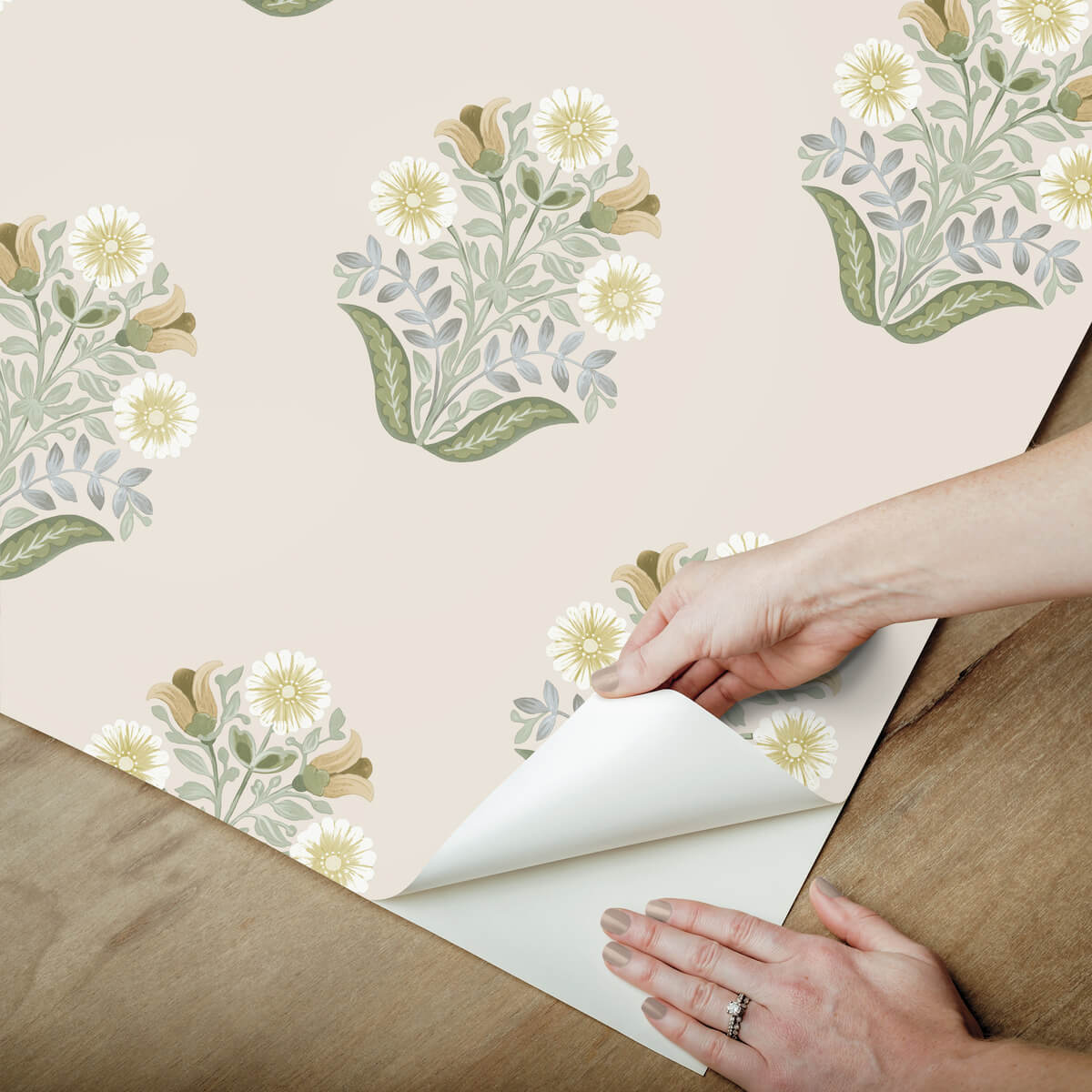 Sophie Floral Medallion Peel & Stick Wallpaper