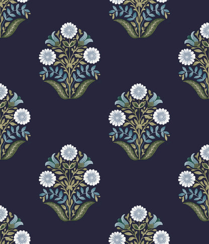 Sophie Floral Medallion Peel & Stick Wallpaper