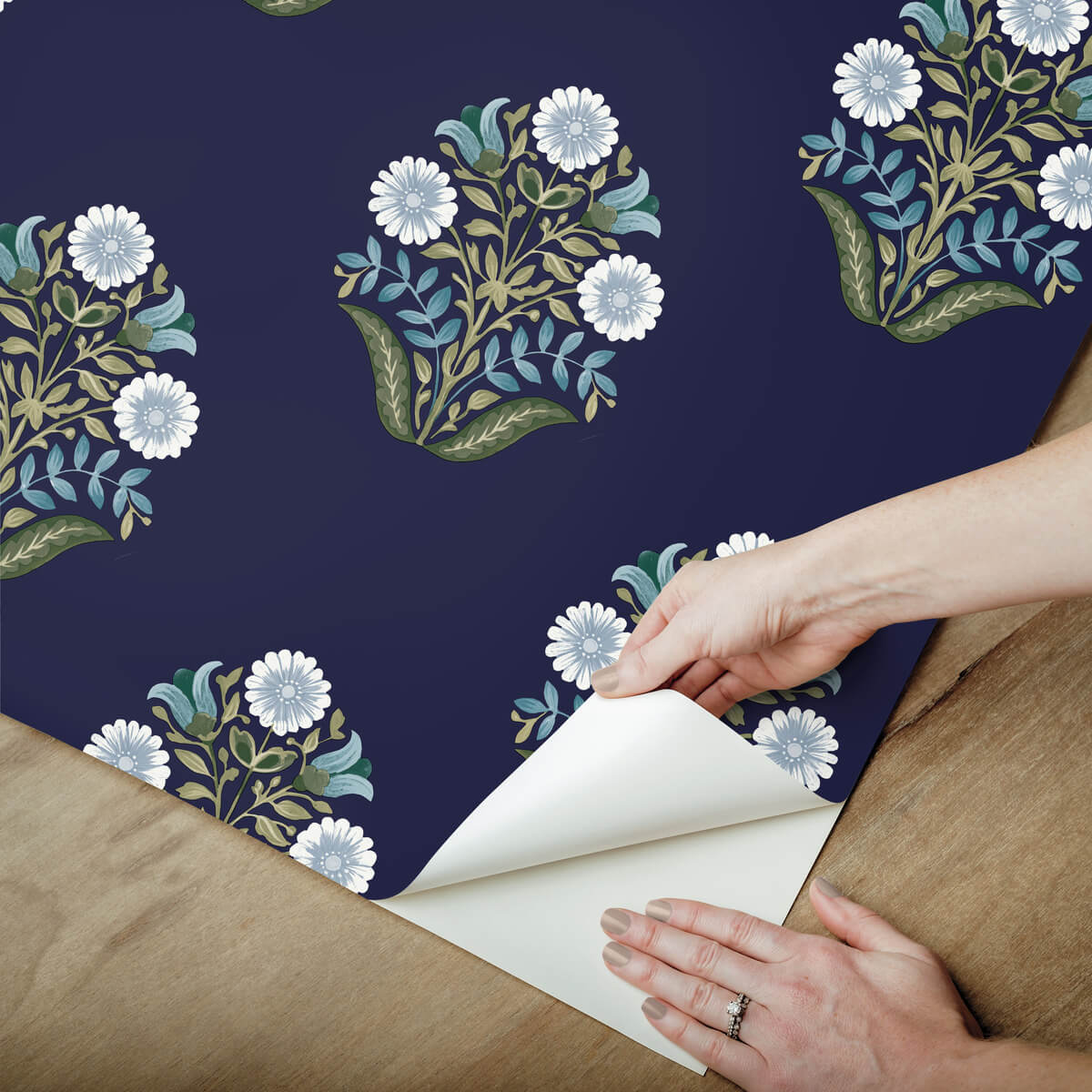 Sophie Floral Medallion Peel & Stick Wallpaper