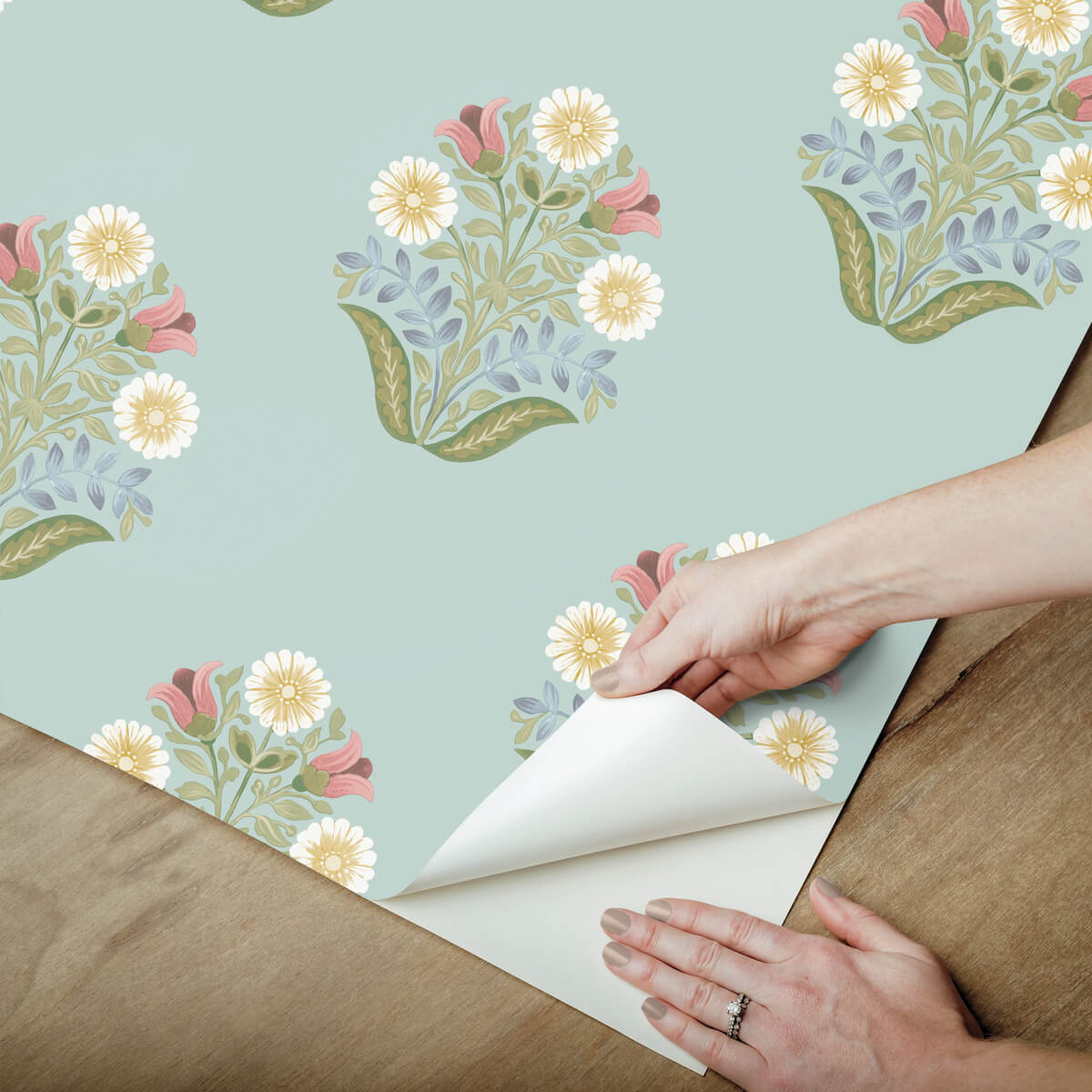 Sophie Floral Medallion Peel & Stick Wallpaper