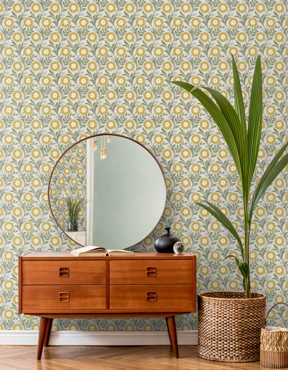 Lillian Floral Vine Peel & Stick Wallpaper