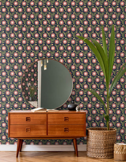 Lillian Floral Vine Peel & Stick Wallpaper