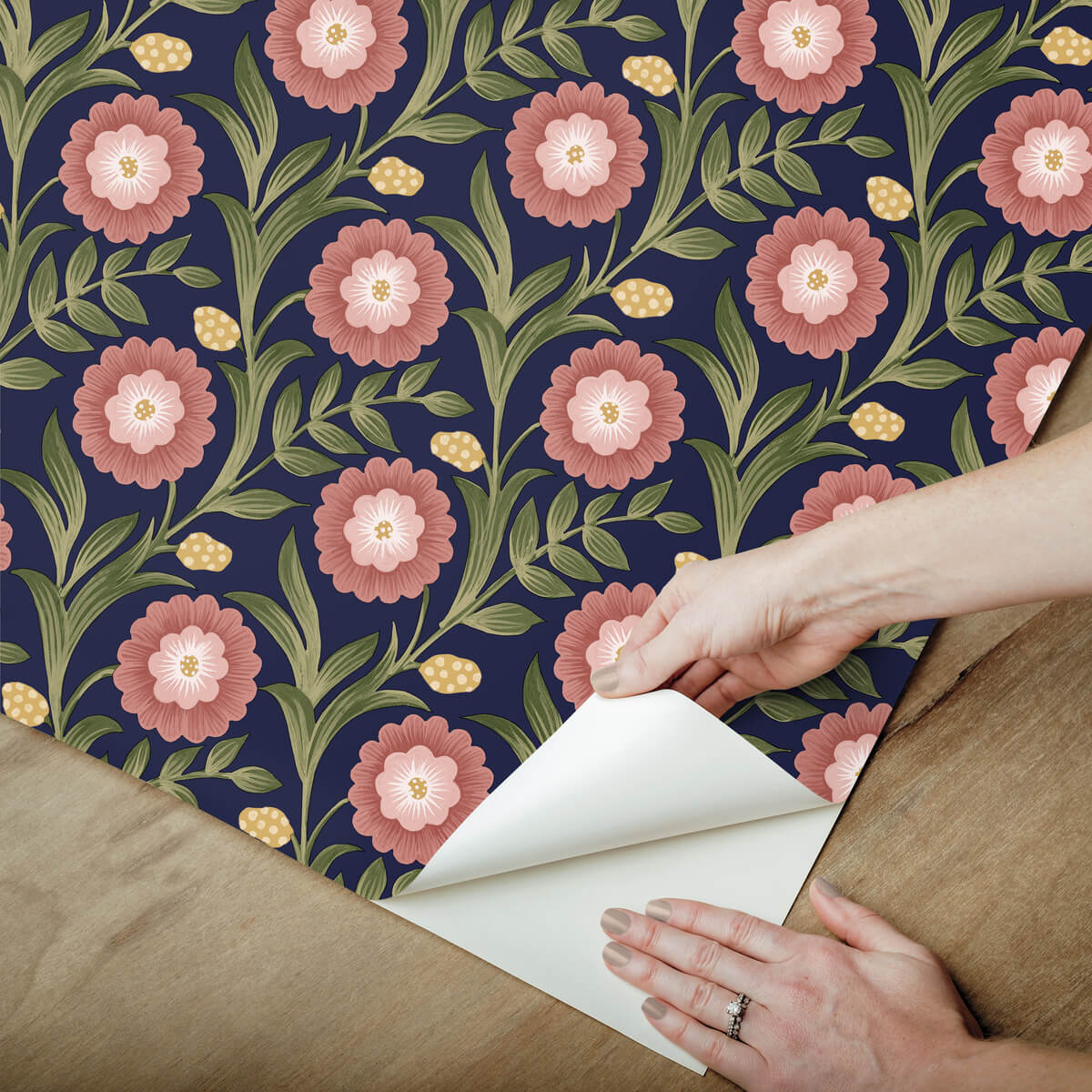 Lillian Floral Vine Peel & Stick Wallpaper