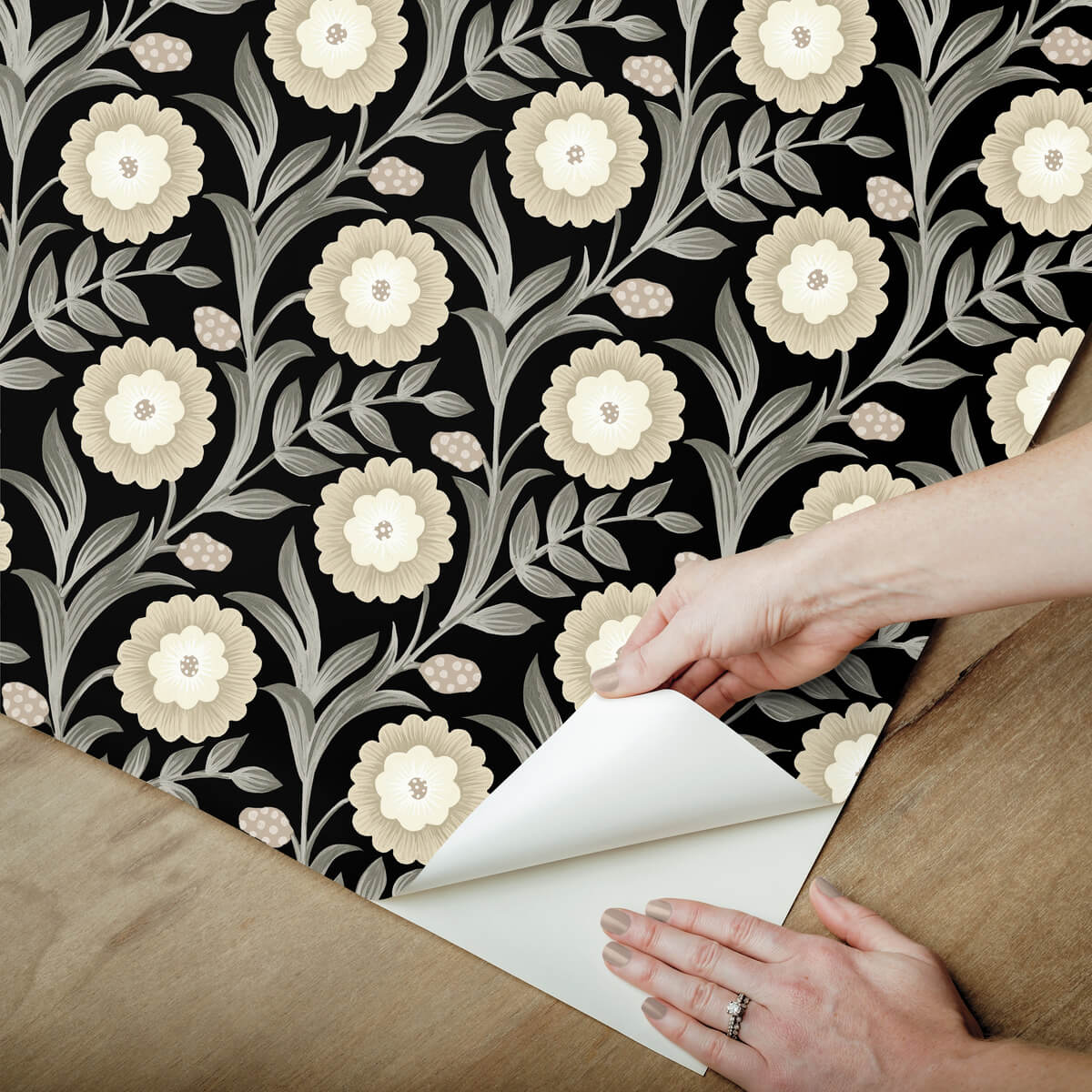 Lillian Floral Vine Peel & Stick Wallpaper