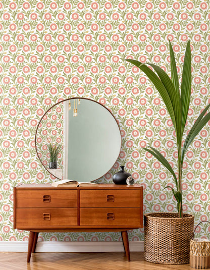 Lillian Floral Vine Peel & Stick Wallpaper