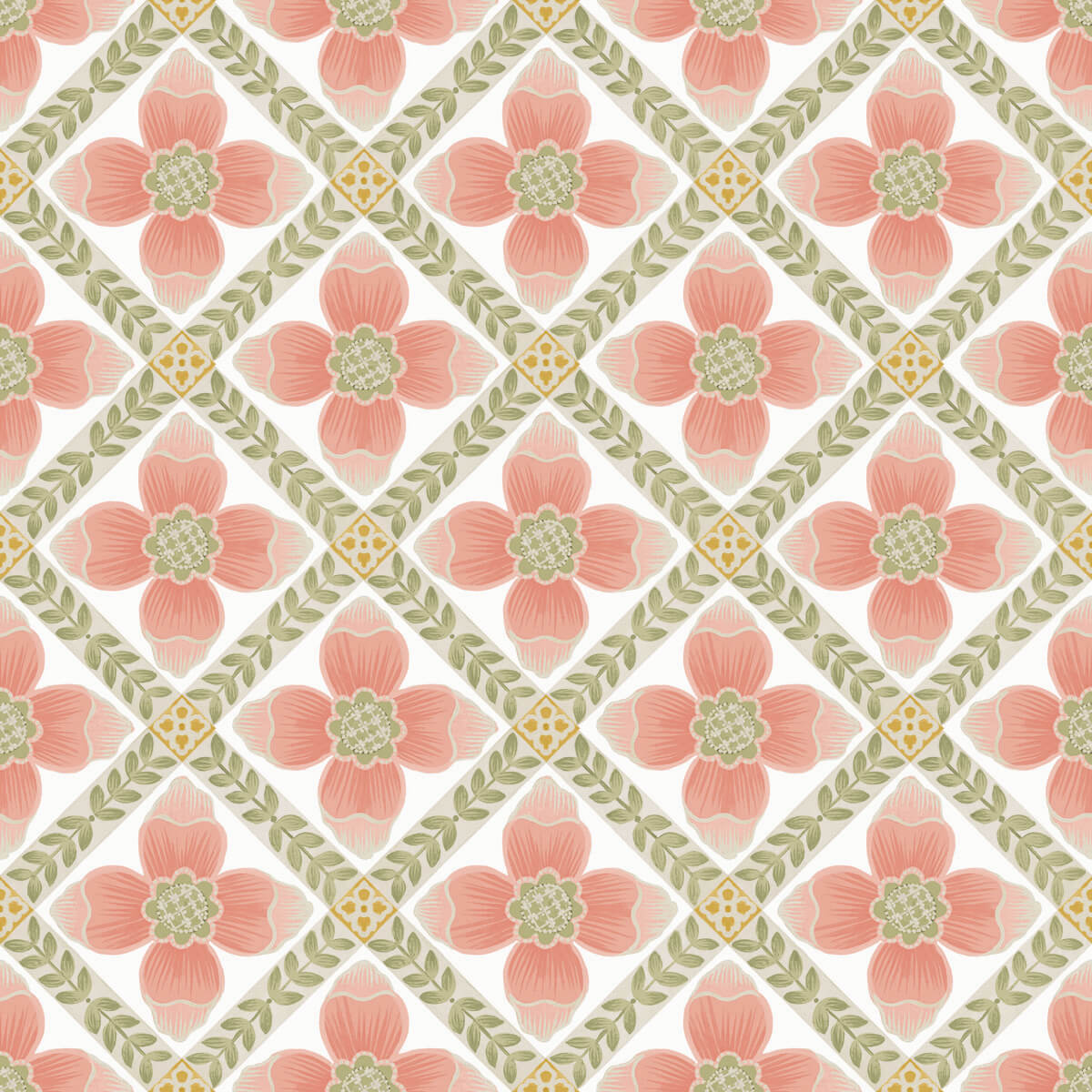 Mimi Quilted Floral Peel & Stick Wallpaper