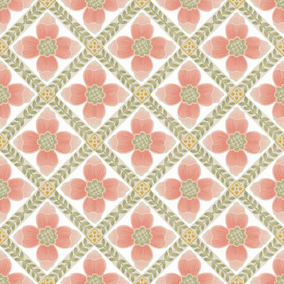 Mimi Quilted Floral Peel & Stick Wallpaper