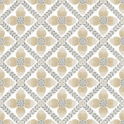Mimi Quilted Floral Peel & Stick Wallpaper