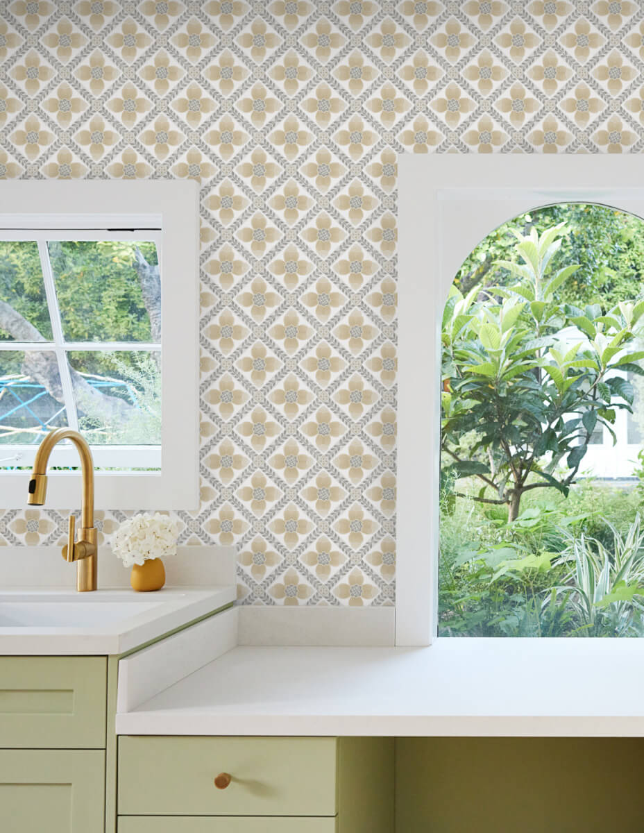 Mimi Quilted Floral Peel & Stick Wallpaper