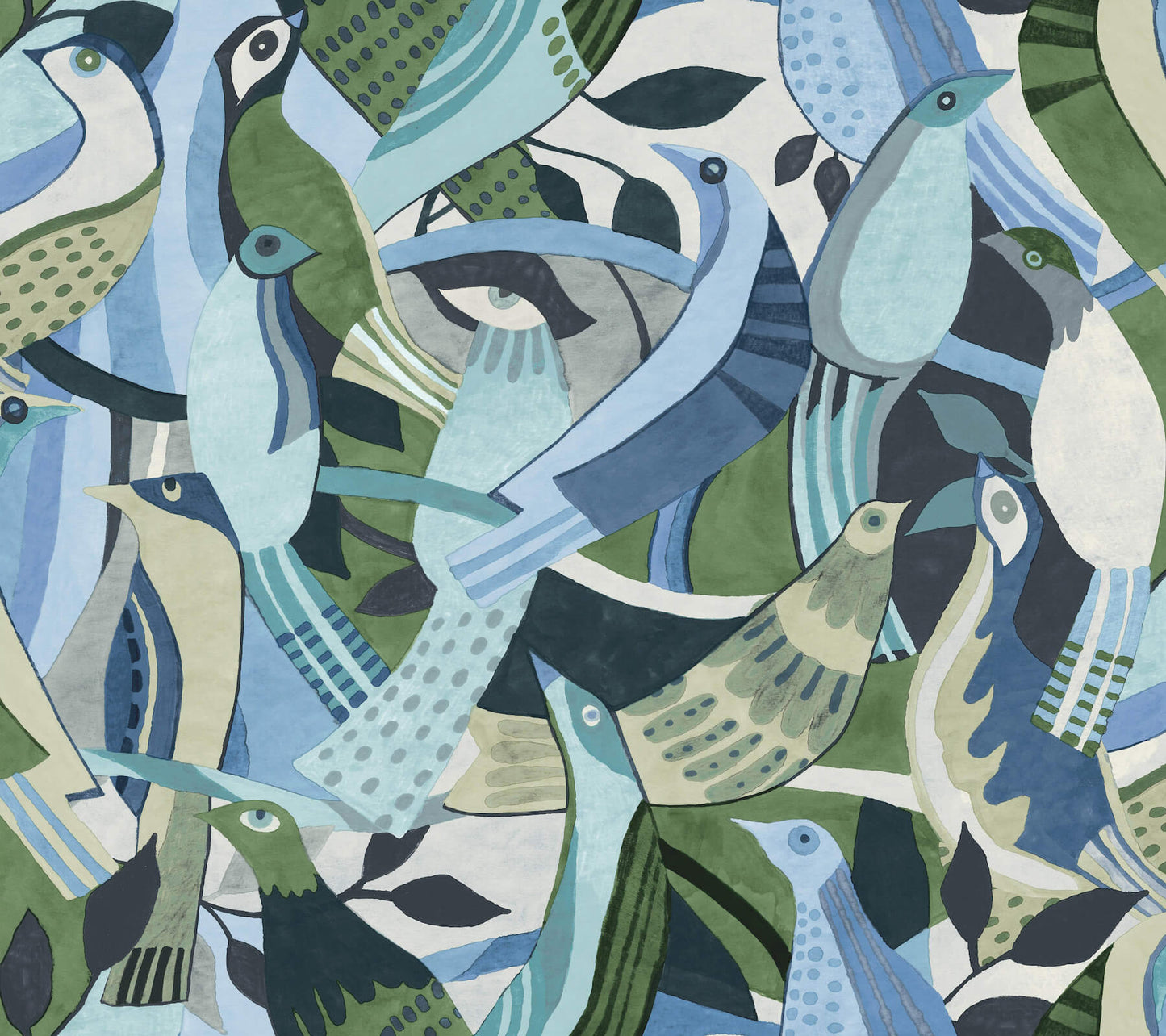 Fauvist Flock Peel & Stick Wallpaper
