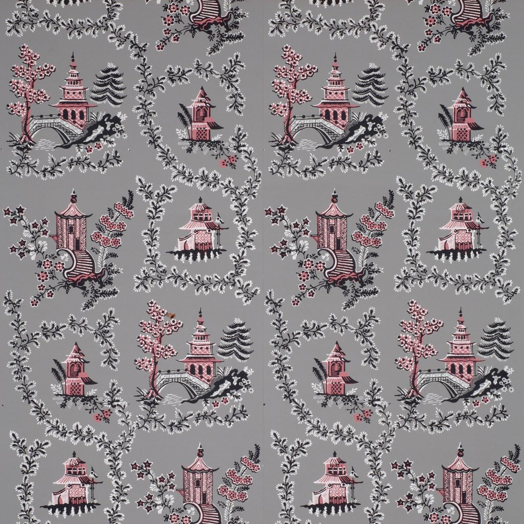 Pagodas Wallpaper by Adelphi Paper Hangings in Colorway A