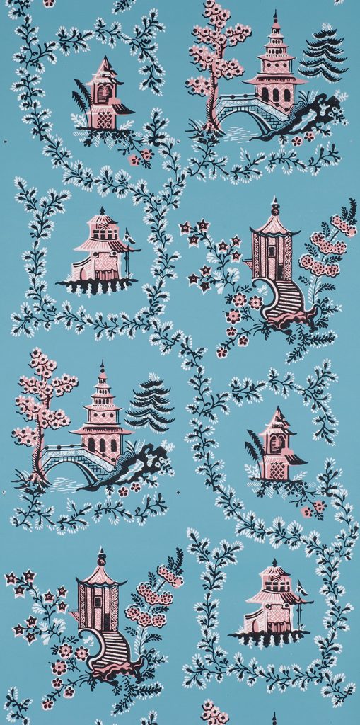 Pagodas Wallpaper by Adelphi Paper Hangings in Colorway B