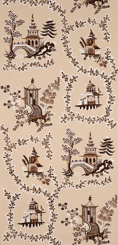 Pagodas Wallpaper by Adelphi Paper Hangings in Colorway C