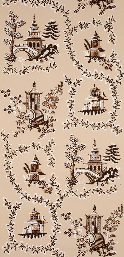 Pagodas Wallpaper by Adelphi Paper Hangings in Colorway C