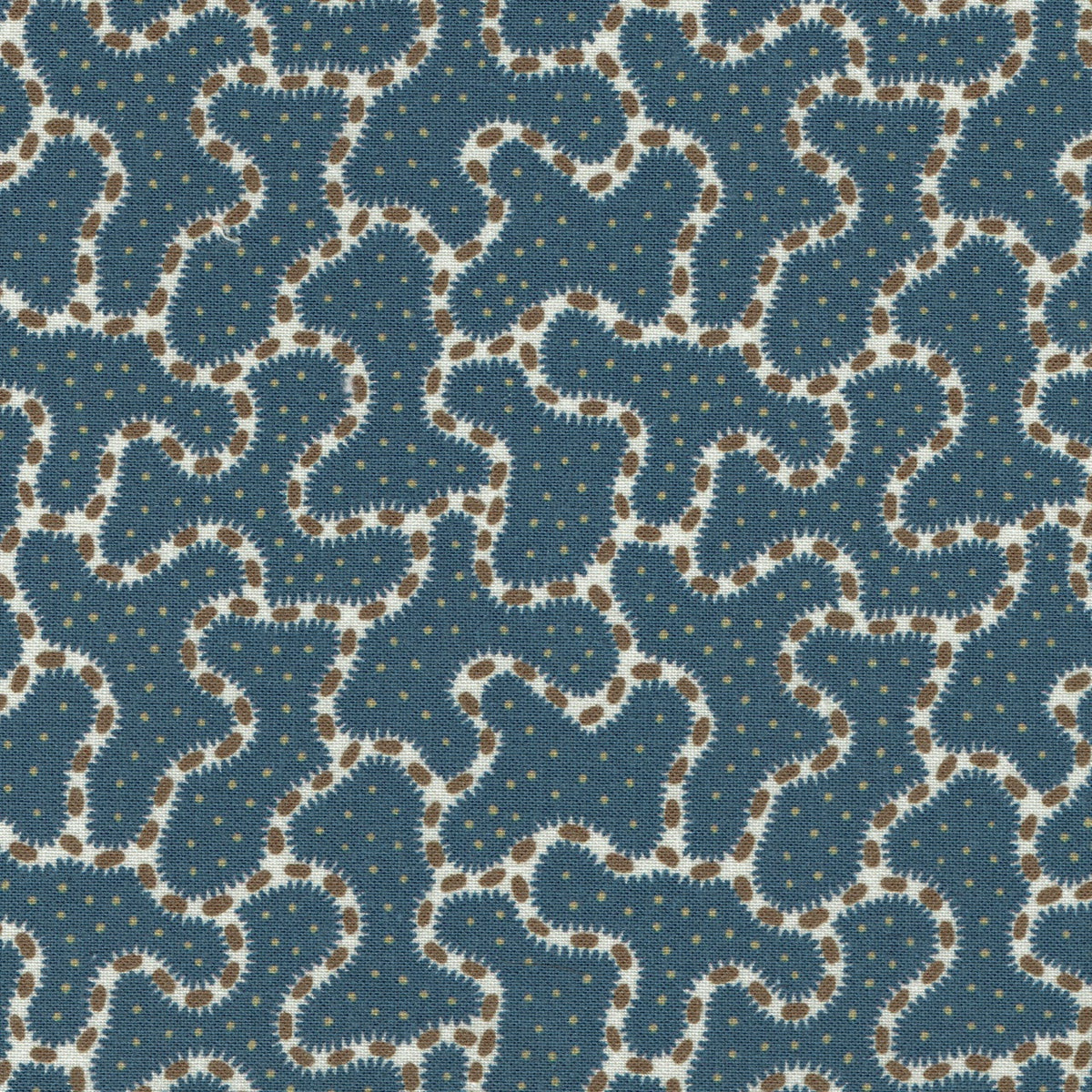 Parnham Fabric by Titley & Marr in Prussian