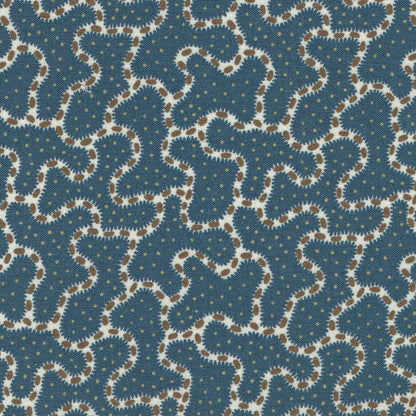 Parnham Fabric by Titley & Marr in Prussian