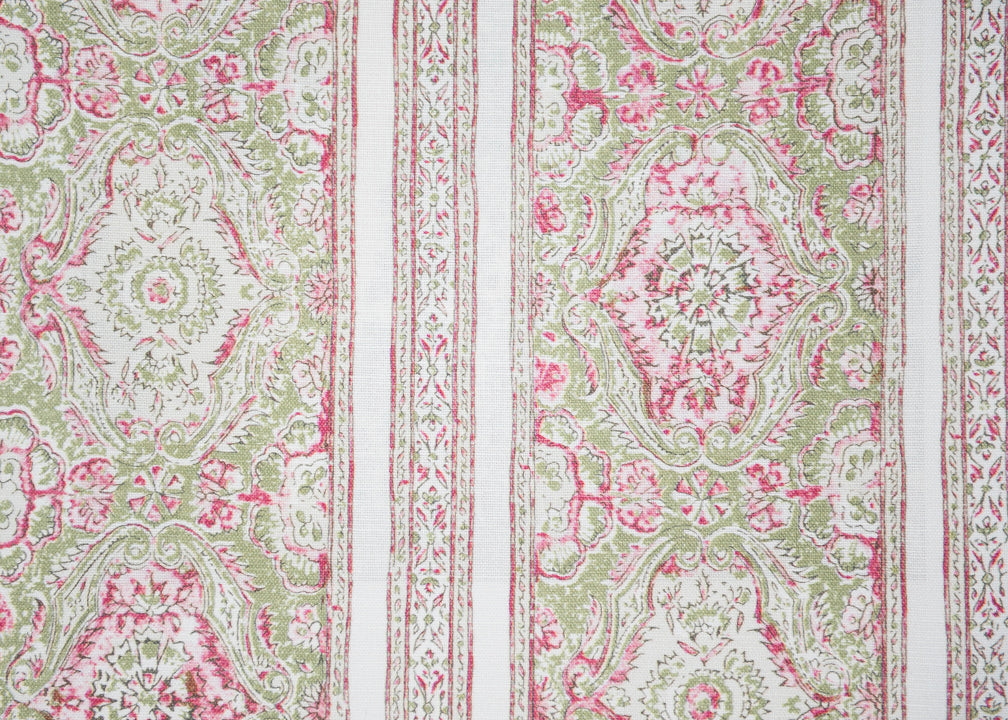 Pedana Stripe Fabric by Titley & Marr in Pink and Apple