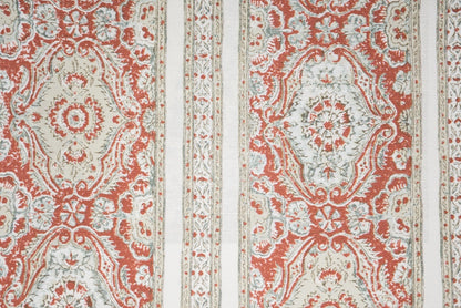 Pedana Stripe Fabric by Titley & Marr in Terracotta and Sage