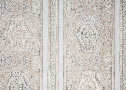 Pedana Stripe Fabric by Titley & Marr in Dove and Sand