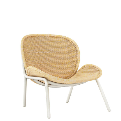 Plume Low Back Lounge Chair by JANUS et Cie in Talc/Reed