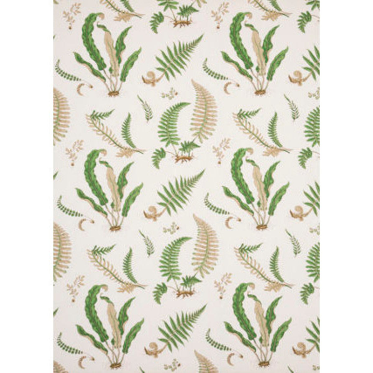 Ferns Linen - Stone/Green