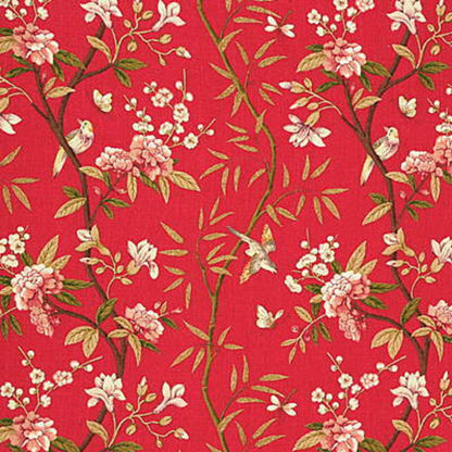 Peony & Blossom - Red/Moss