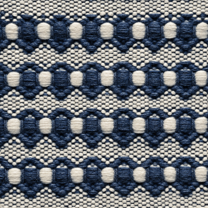 TRH-R51 rug in Flax / Ivory / Weathered Blue