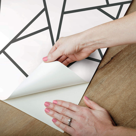 Fracture Geometric Peel & Stick Wallpaper