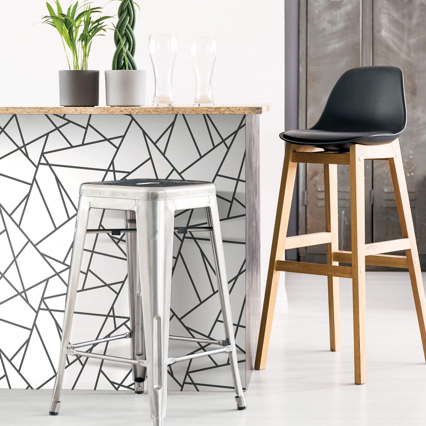 Fracture Geometric Peel & Stick Wallpaper