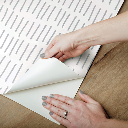 Tick Mark Stripes Peel & Stick Wallpaper