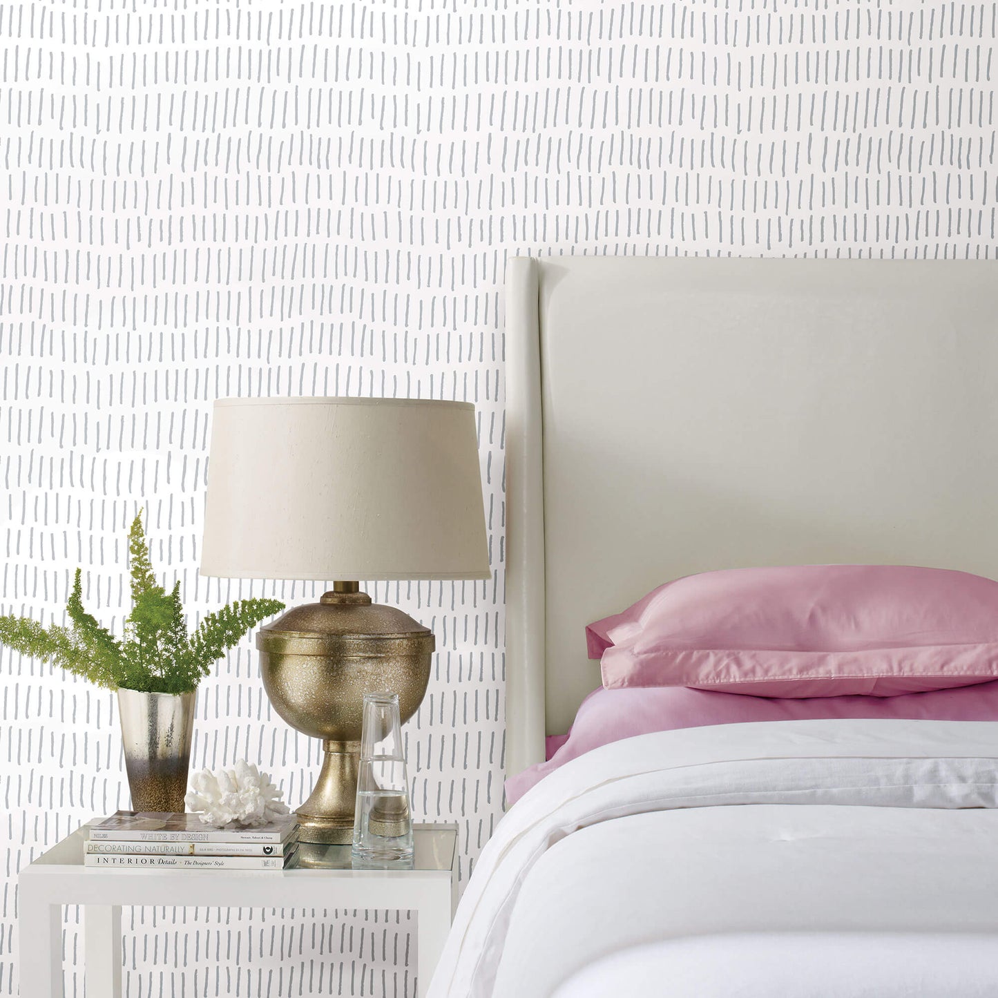 Tick Mark Stripes Peel & Stick Wallpaper