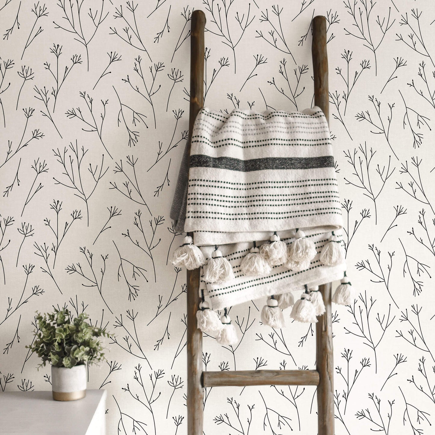 Scandinavian Twigs Peel & Stick Wallpaper