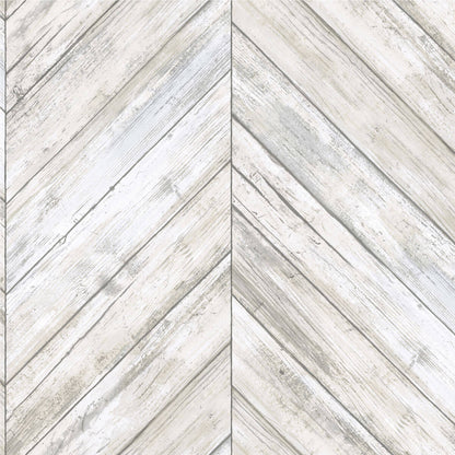 Herringbone Wood Boards Peel & Stick Wallpaper