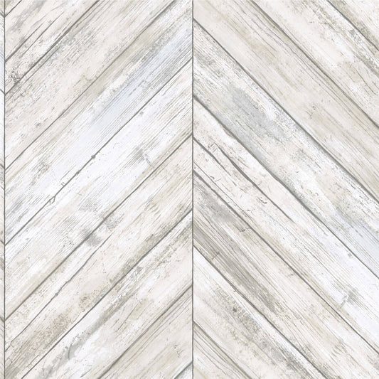 Herringbone Wood Boards Peel & Stick Wallpaper