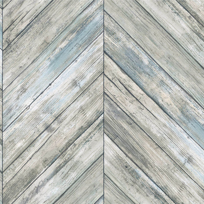 Herringbone Wood Boards Peel & Stick Wallpaper