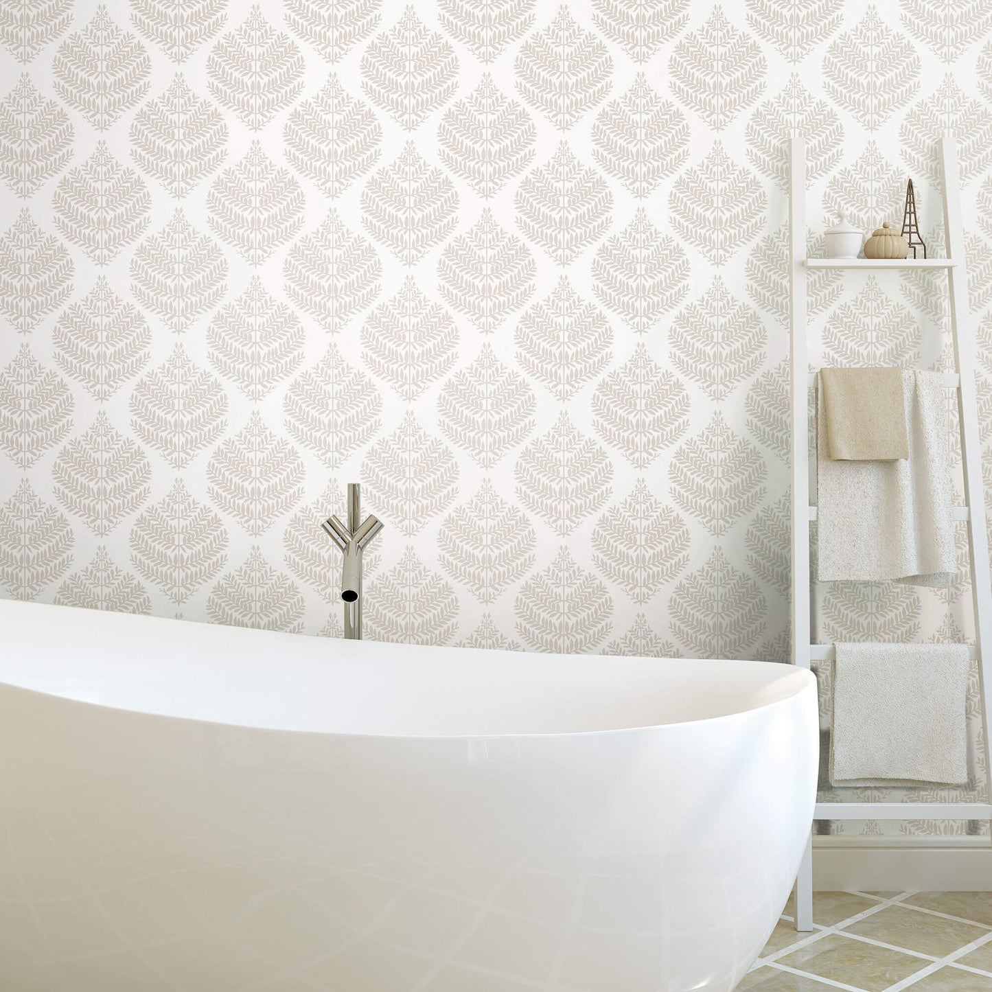 Hygge Fern Damask Peel & Stick Wallpaper