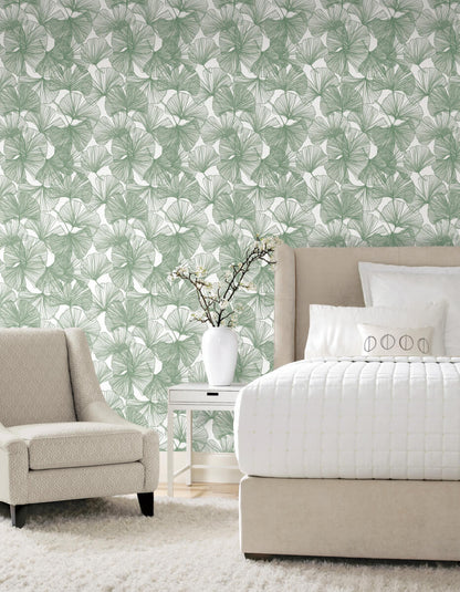 Ginkgo Leaves Peel & Stick Wallpaper