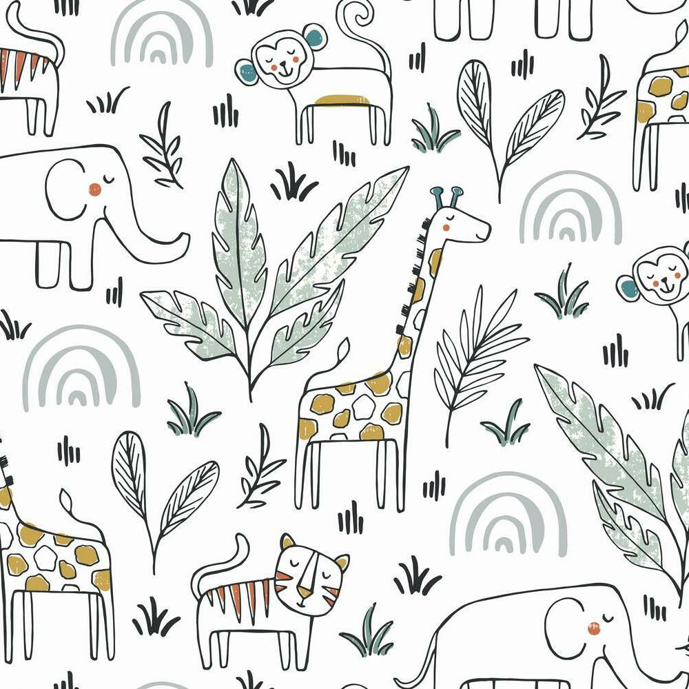 Jungle Menagerie Peel & Stick Wallpaper
