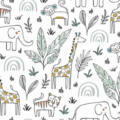 Jungle Menagerie Peel & Stick Wallpaper