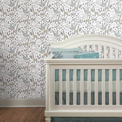 Jungle Menagerie Peel & Stick Wallpaper