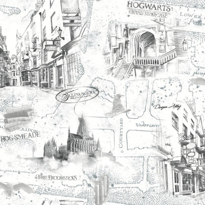 Harry Potter Hogwarts Map Peel & Stick Wallpaper