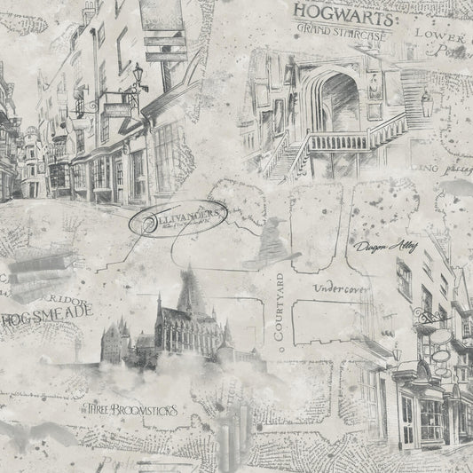 Harry Potter Hogwarts Map Peel & Stick Wallpaper