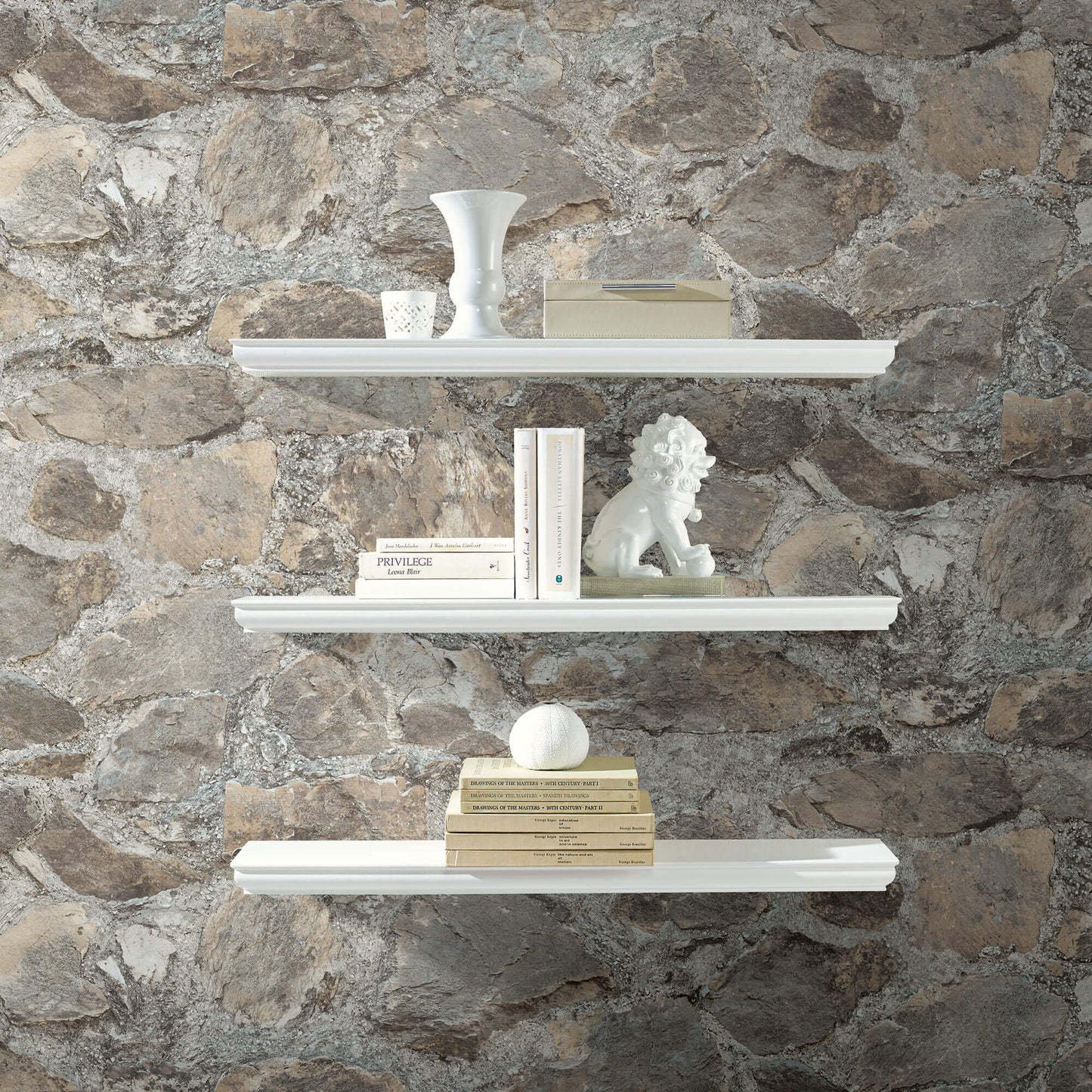 Weathered Stone Peel & Stick Wallpaper
