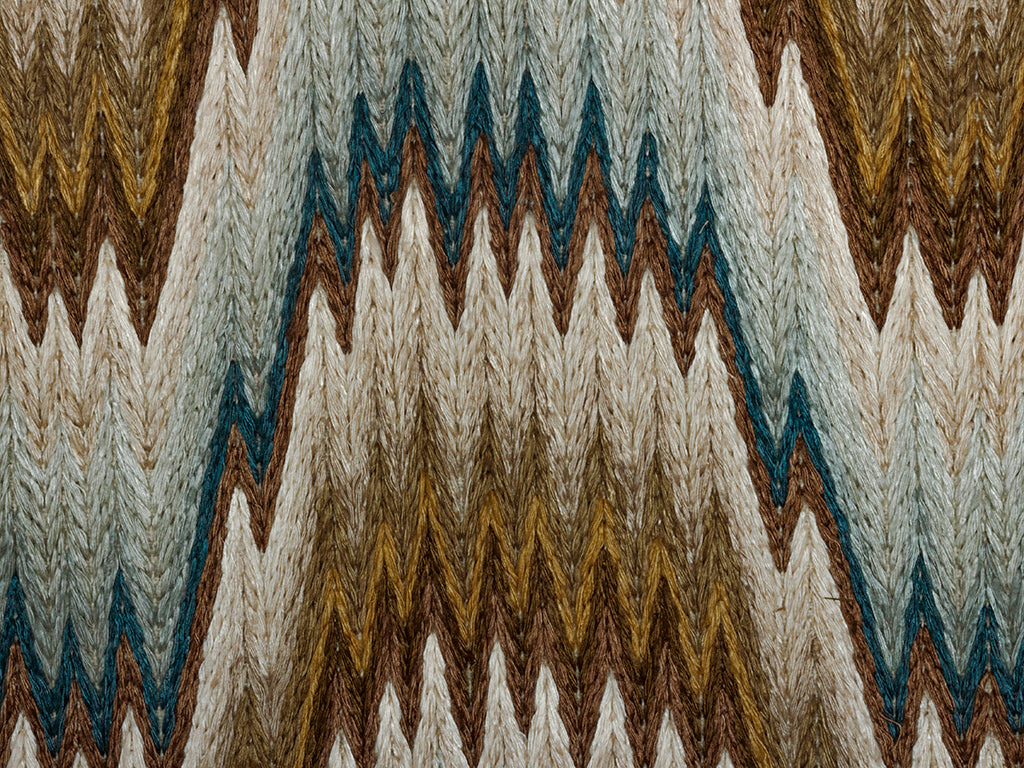 Rouen (flame stitch) – thin thread Blue