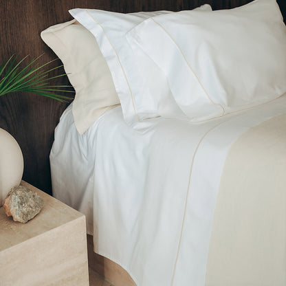 Serene Sheet Set - with Stitch in Flax - Cal King