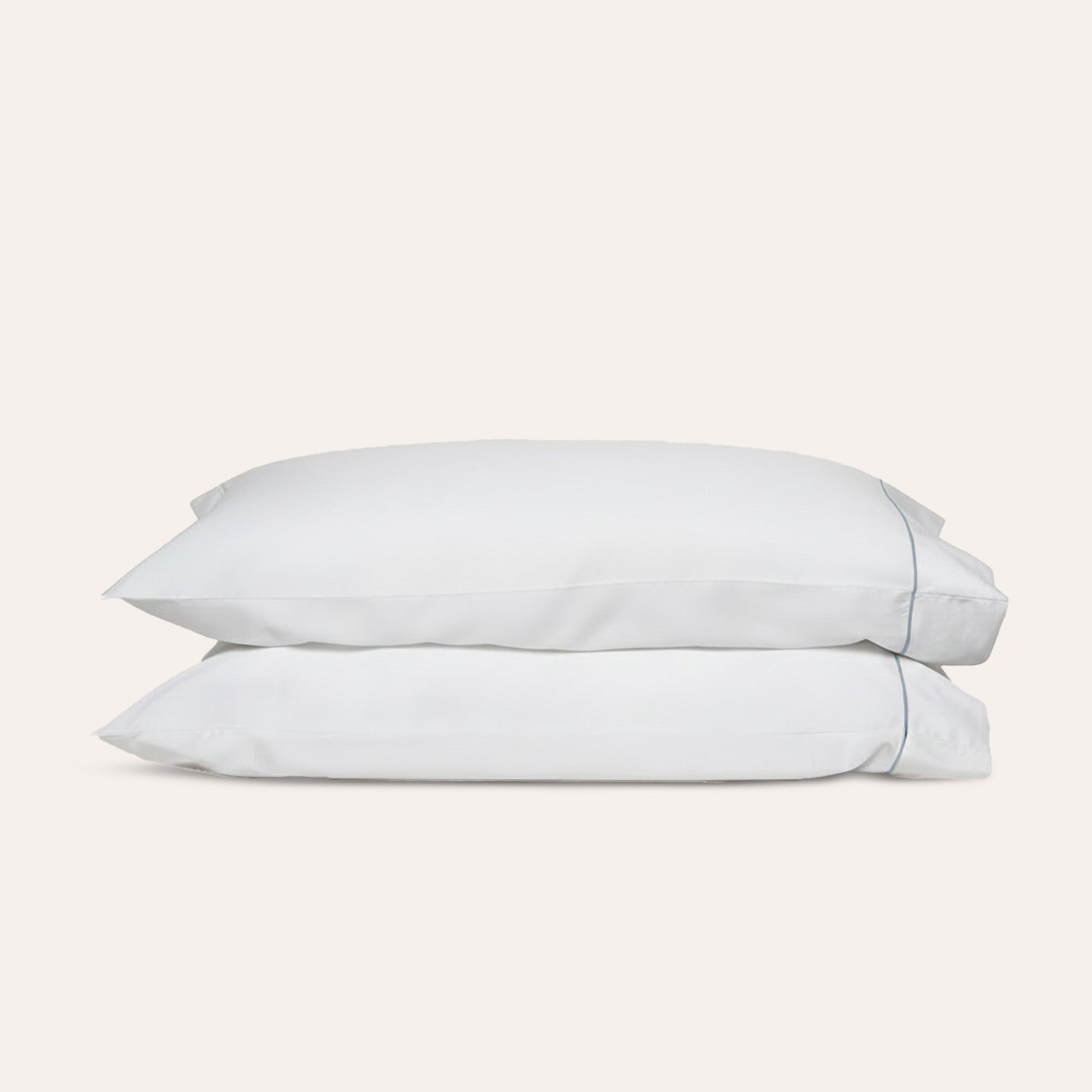 Serene Pillowcase Pair - with Stitch in Coast - Standard