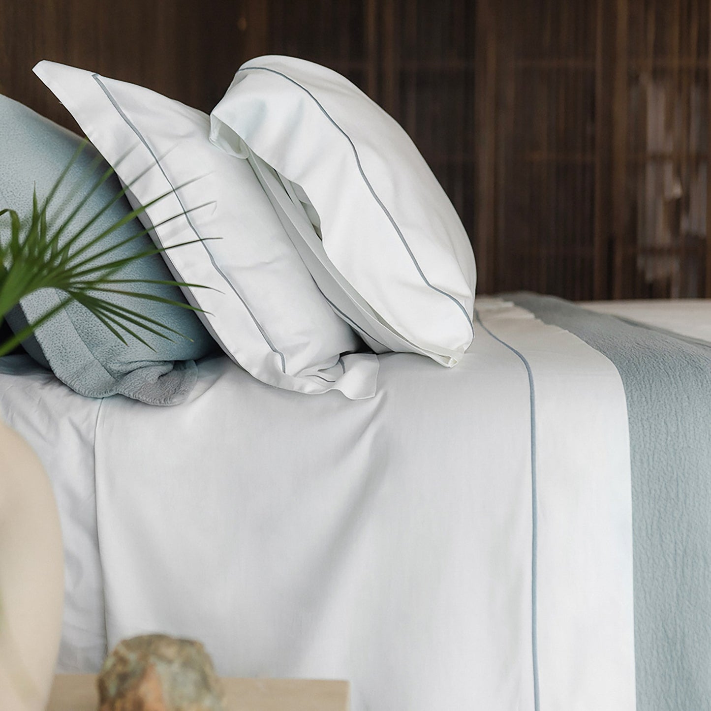 Serene Sheet Set - with Stitch in Coast - Cal King