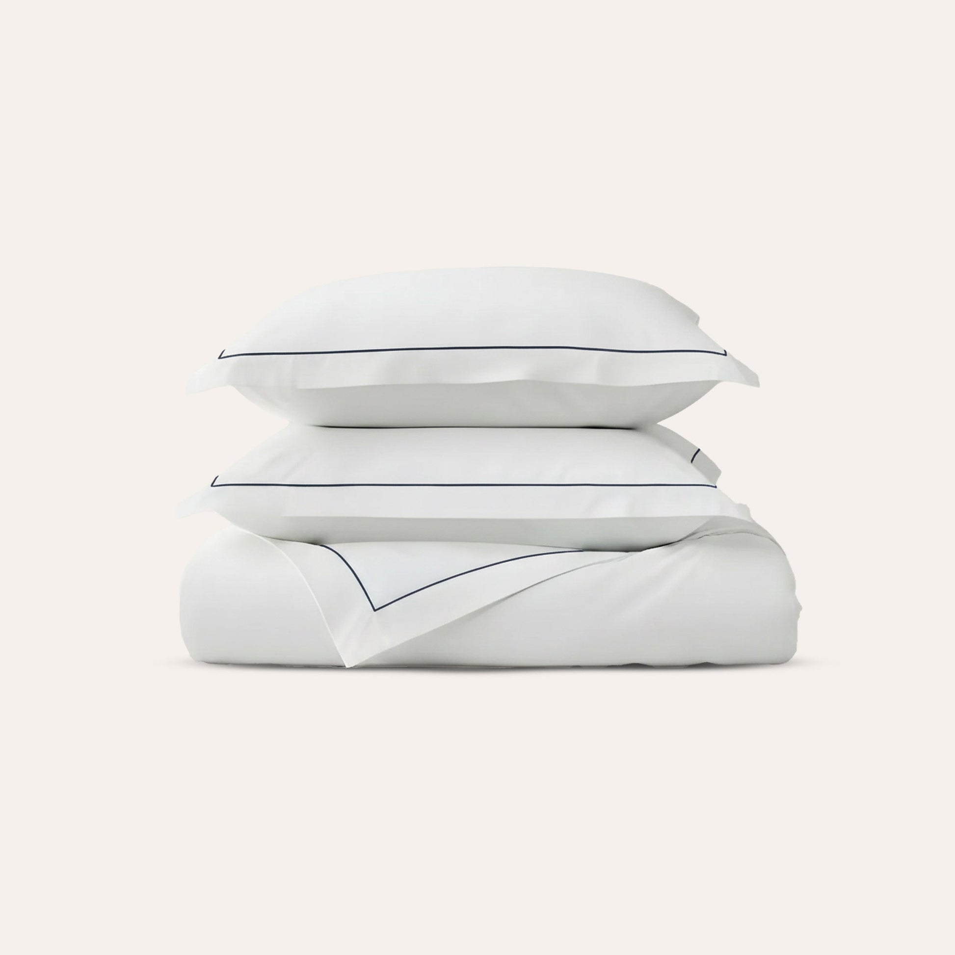 Serene Duvet Cover Set - with Stitch in Slate - King